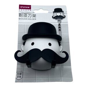 Anya Shaver Holder With Mustache Design & Suction Mount